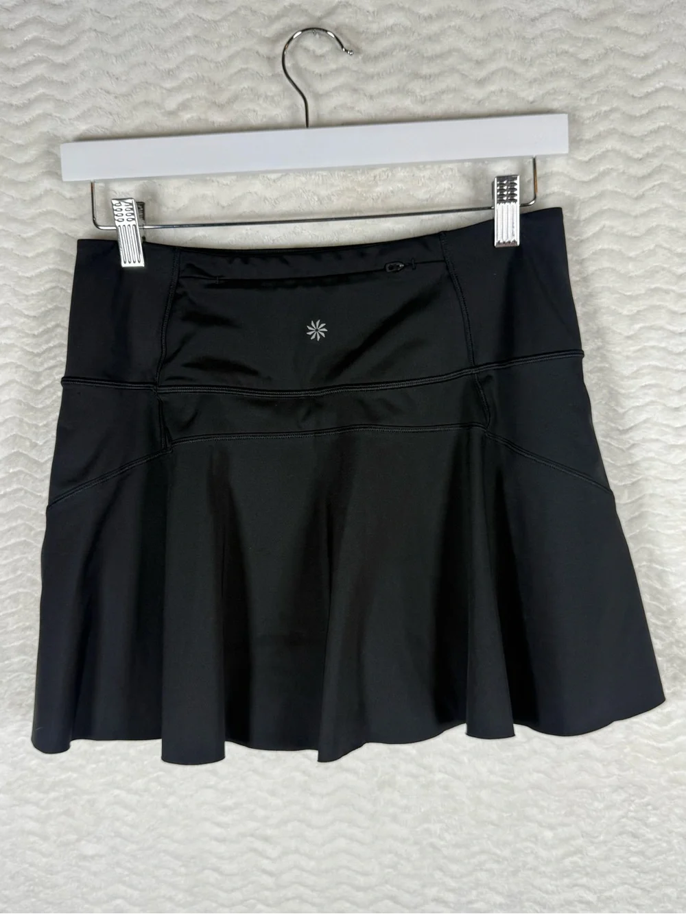 Athleta Ace Tennis Skort 13.5 Black Activewear Skirt Built-in Shorts Womens